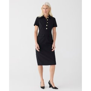 J.Crew Collared sheath dress in bi-stretch wool blend