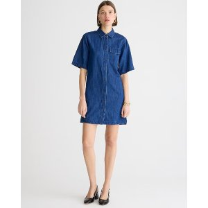 J.Crew Short-sleeve chambray dress