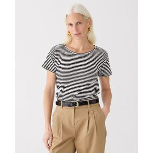 J.Crew Relaxed linen T-shirt in stripe