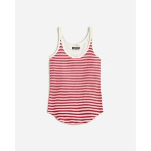 J.Crew Vintage rib shelf-bra tank top in stripe