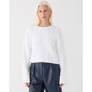 J.Crew Cable-knit cropped sweater