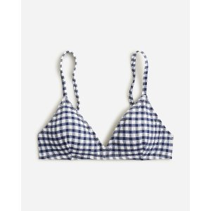 J.Crew French bikini top in gingham