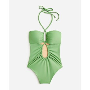 J.Crew Cutout halter one-piece swimsuit